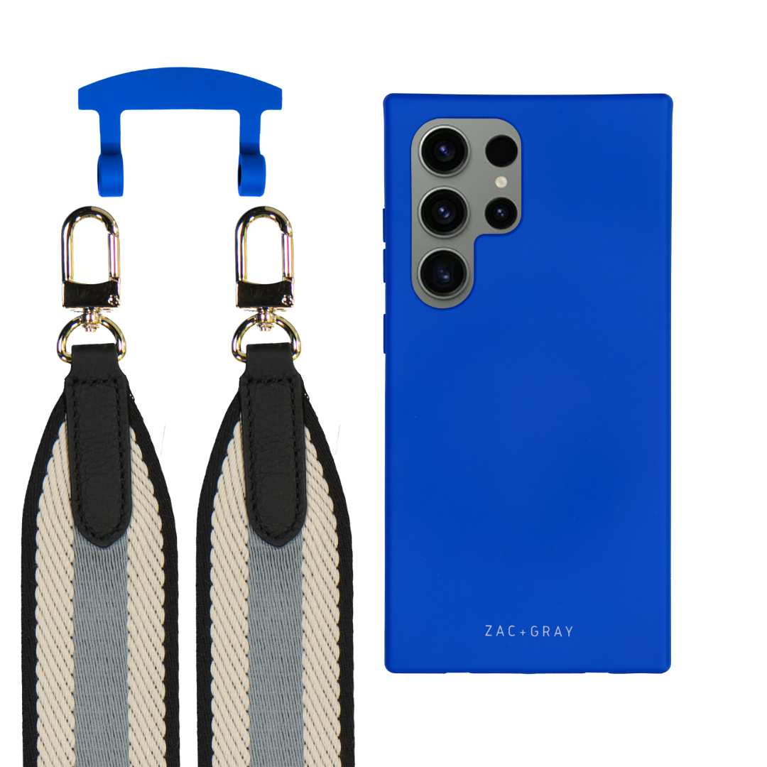 Samsung S25 Ultra COBALT BLUE CASE + PATTERNED STRAP