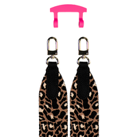 PATTERNED STRAP + HOT PINK HOOK