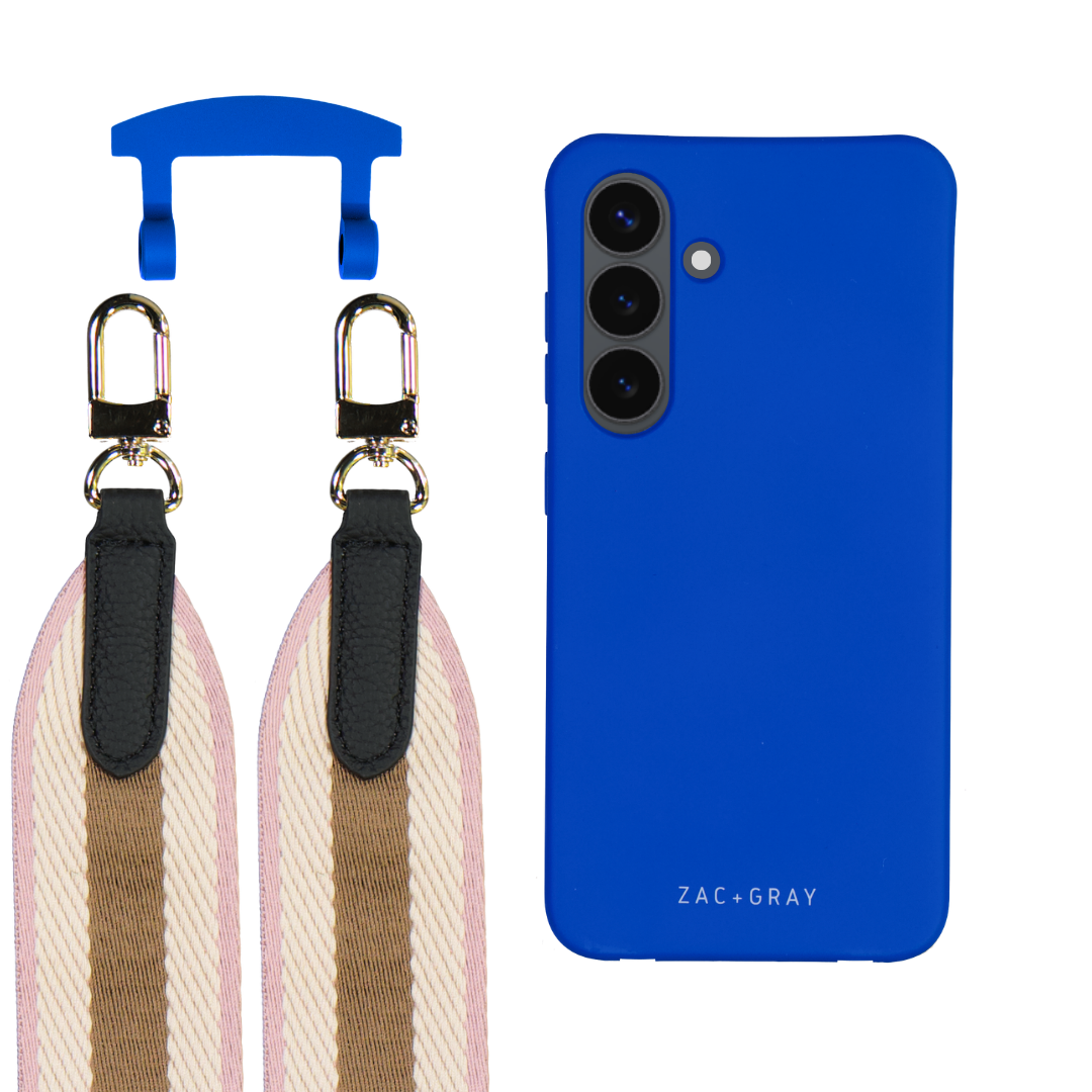 Samsung S24 Plus COBALT BLUE CASE + PATTERNED STRAP