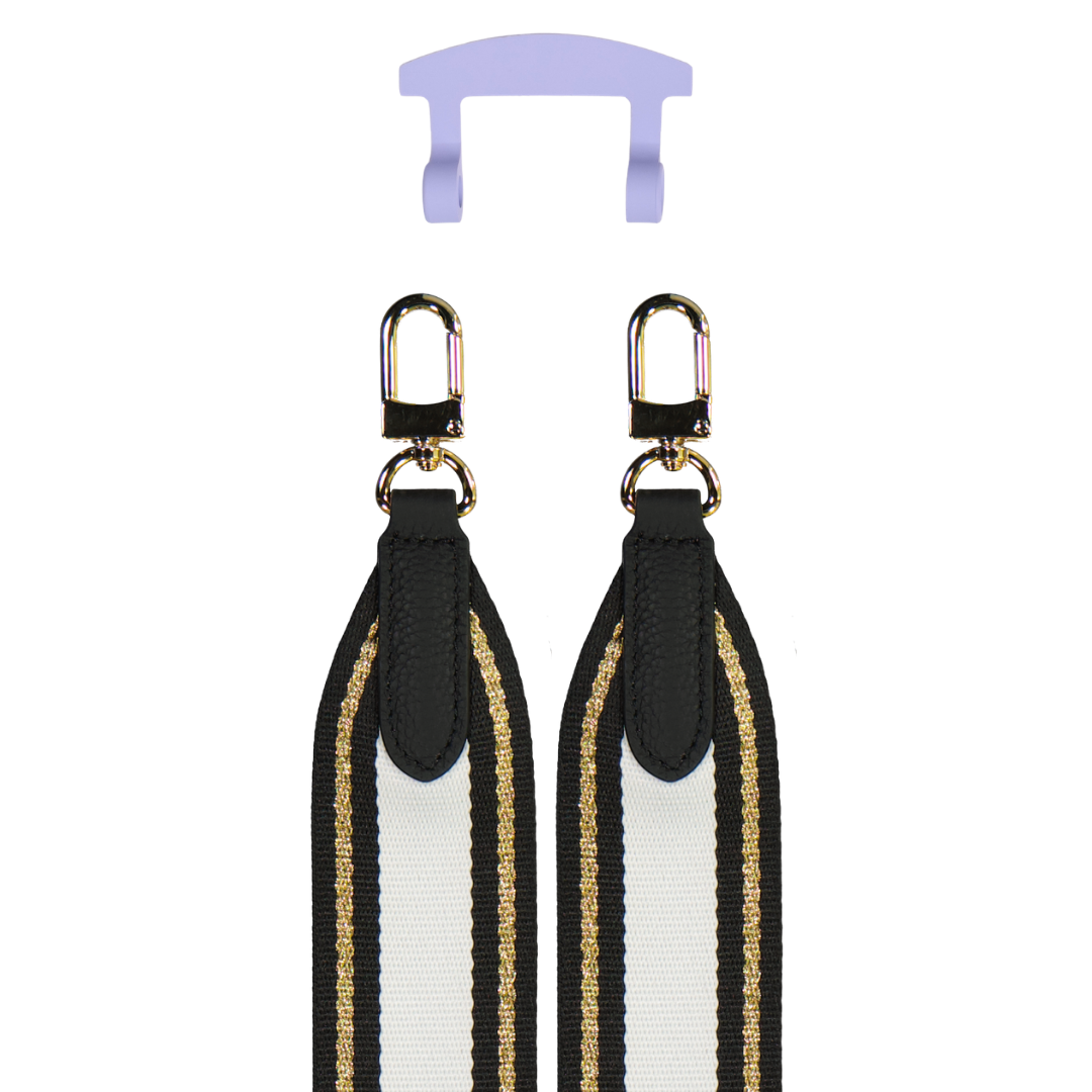 PATTERNED STRAP + WISTERIA BLOOM HOOK