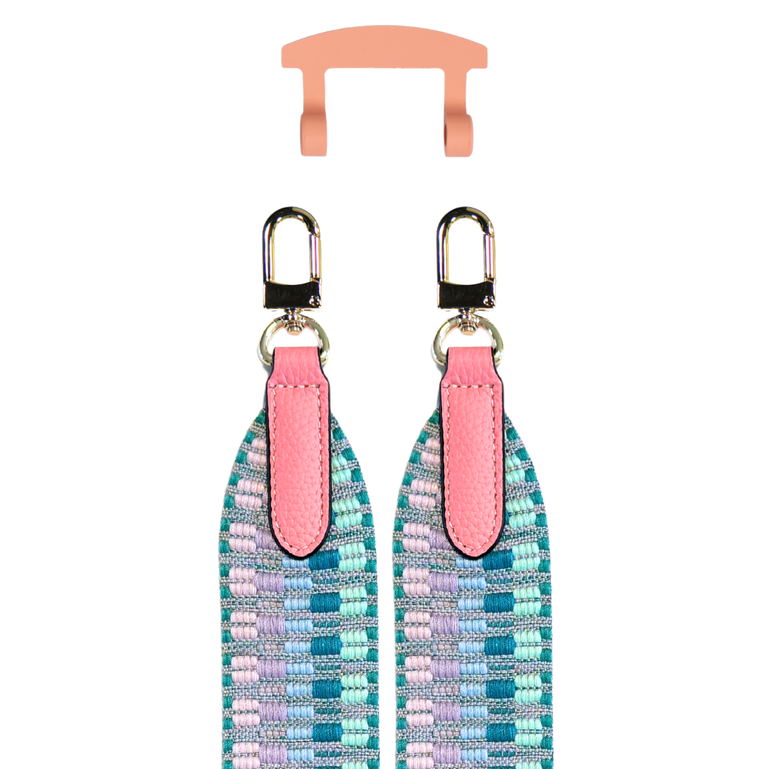 PATTERNED STRAP + SUNSET CORAL HOOK