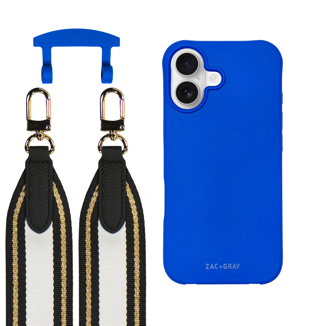 iPhone 17 COBALT BLUE CASE + PATTERNED STRAP