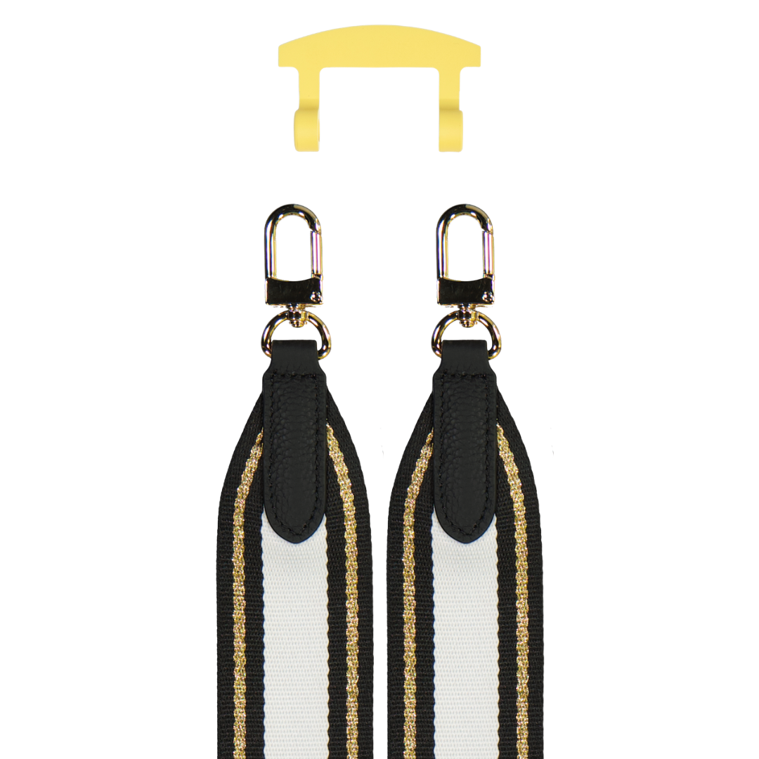 PATTERNED STRAP + SUNSHINE YELLOW HOOK