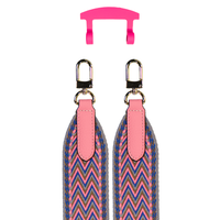 PATTERNED STRAP + HOT PINK HOOK