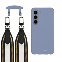 Samsung S23 BLUE FOG CASE + PATTERNED STRAP