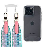 iPhone 16 Plus TRANSPARENT CASE + PATTERNED STRAP