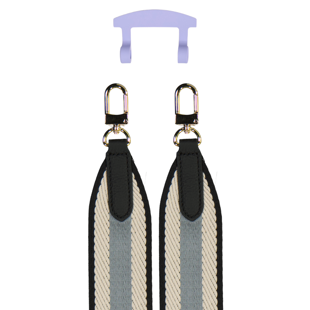 PATTERNED STRAP + WISTERIA BLOOM HOOK