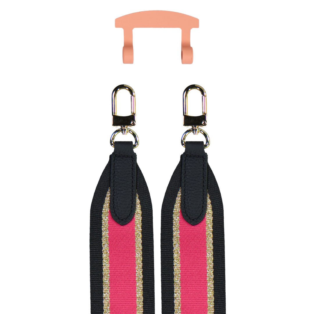 PATTERNED STRAP + SUNSET CORAL HOOK