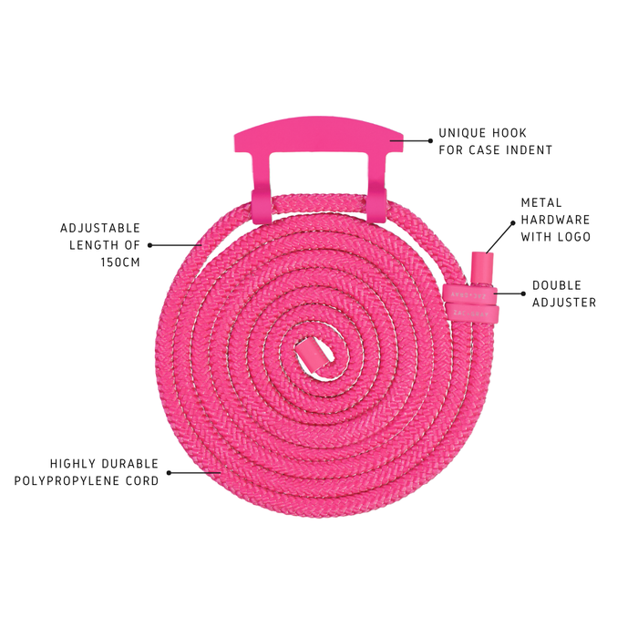 HOT PINK CORD WITH HOT PINK HOOK