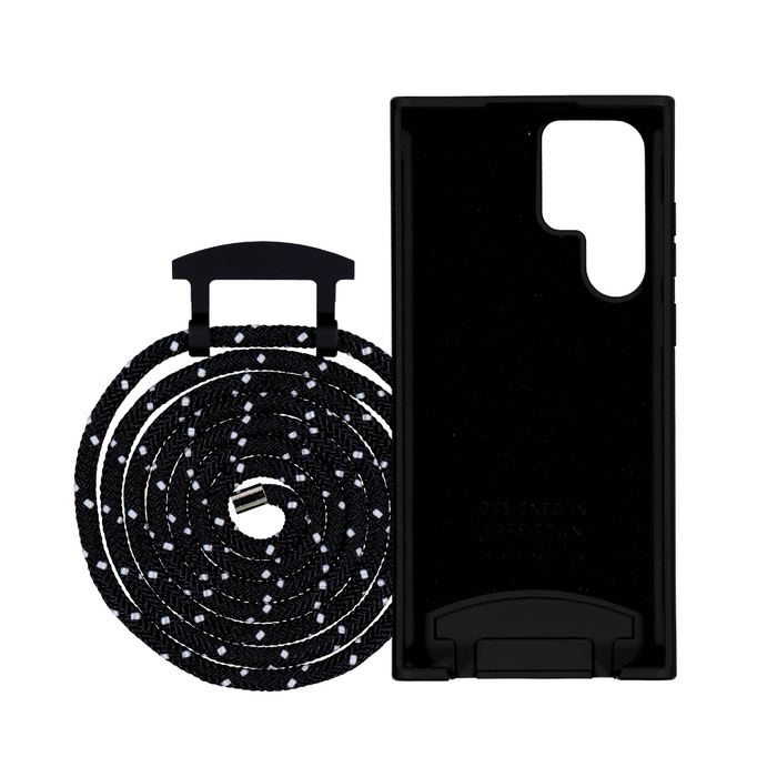 Samsung S22 Ultra MIDNIGHT BLACK CASE + MIDNIGHT SKY CORD