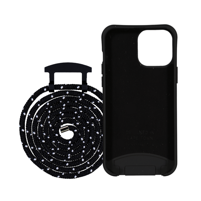 iPhone 12 and iPhone 12 Pro MIDNIGHT BLACK CASE + MIDNIGHT SKY CORD
