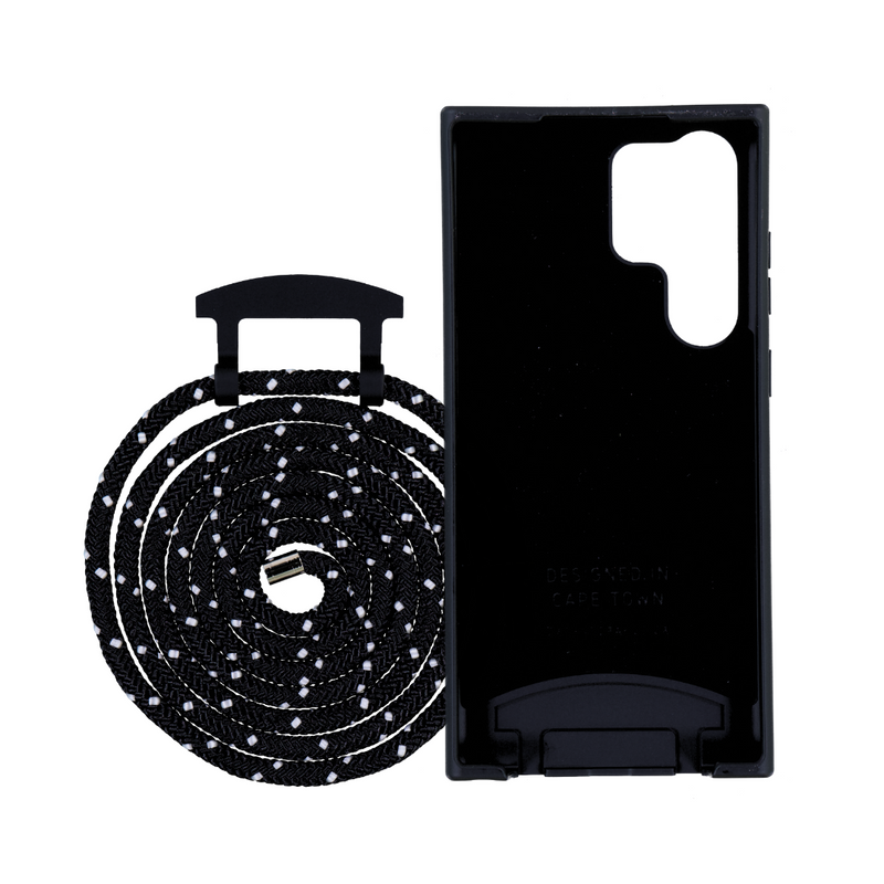 Samsung S24 Ultra MIDNIGHT BLACK CASE + MIDNIGHT SKY CORD