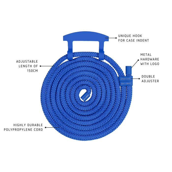 COBALT BLUE CORD WITH COBALT BLUE HOOK