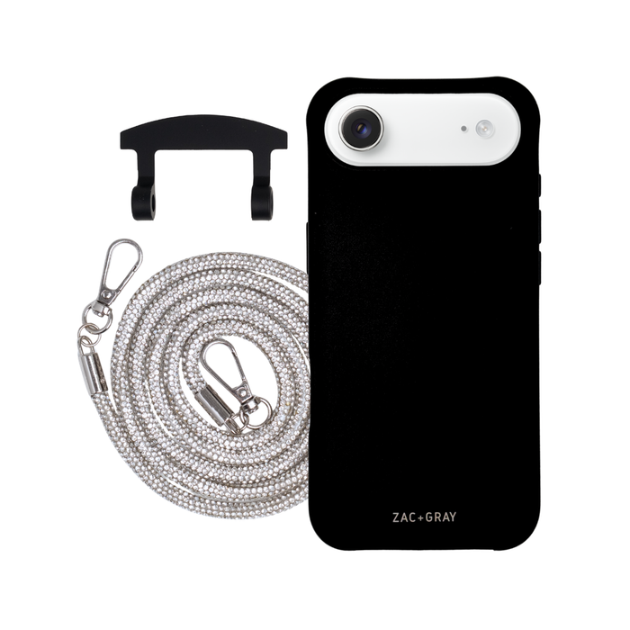 iPhone 17 Air MIDNIGHT BLACK CASE + CRYSTAL CORD