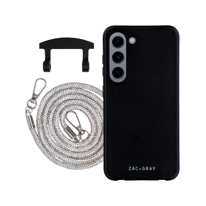Samsung S23 MIDNIGHT BLACK CASE + CRYSTAL CORD