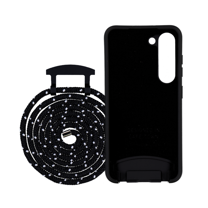 Samsung S21 FE MIDNIGHT BLACK CASE + MIDNIGHT SKY CORD