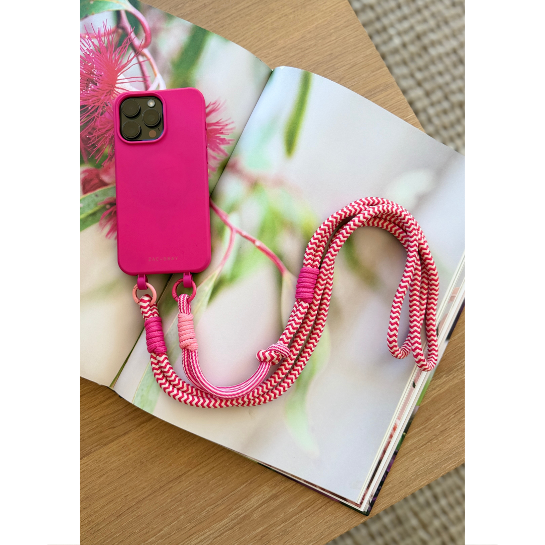 Samsung S25 Ultra HOT PINK CASE + KNOTTED CORD