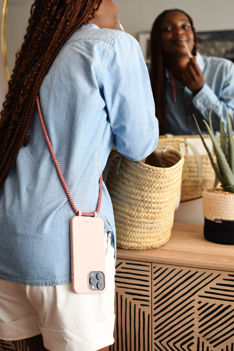 iPhone 12 and iPhone 12 Pro ROSÉ PINK CASE + CORD - MAGSAFE