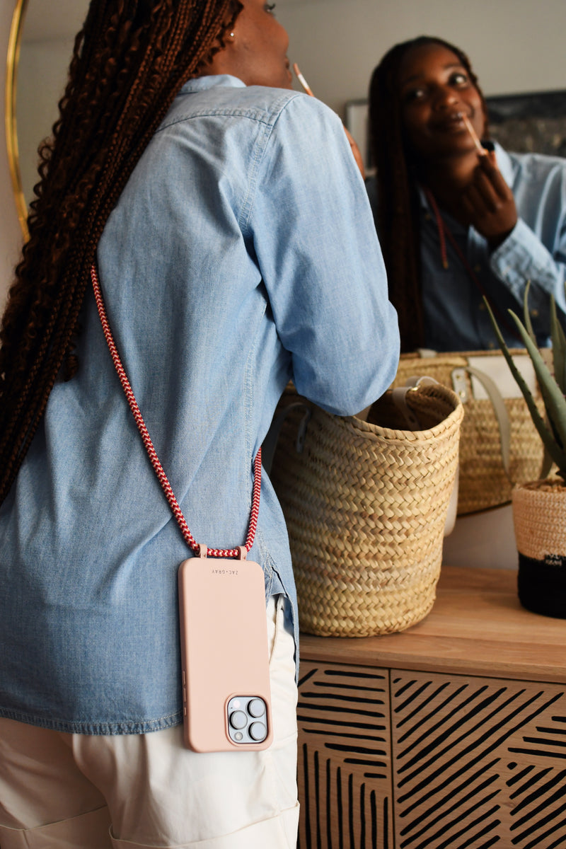 Samsung S20 Ultra ROSÉ PINK CASE + POMEGRANATE CORD