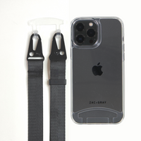 iPhone 15 Plus TRANSPARENT CASE + MIDNIGHT BLACK STRAP