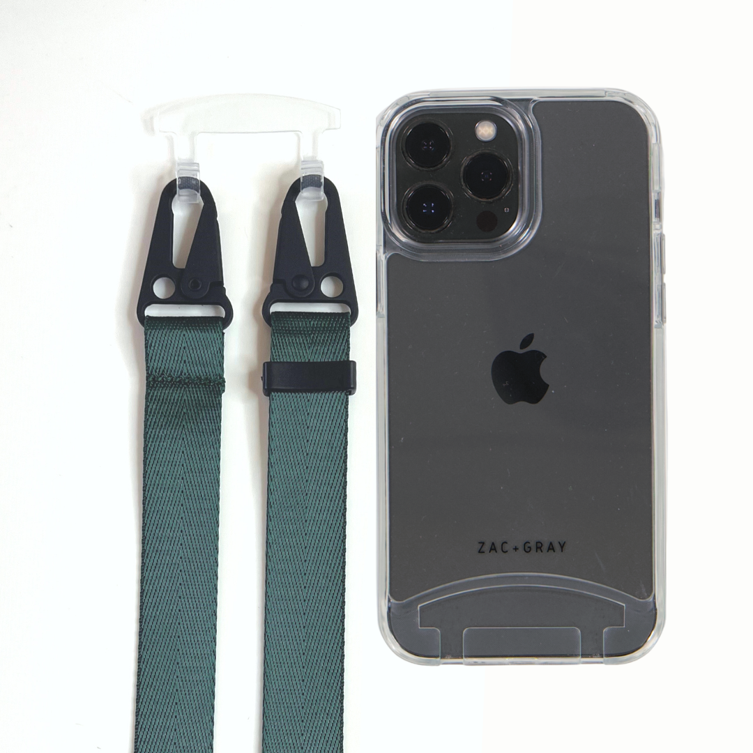 iPhone 15 Pro TRANSPARENT CASE + TIDAL TEAL STRAP