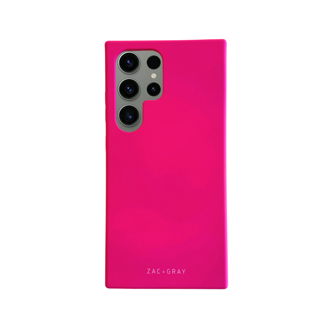 the back of a pink case for a cell phone