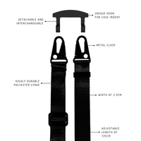 a picture of a pair of black suspenders