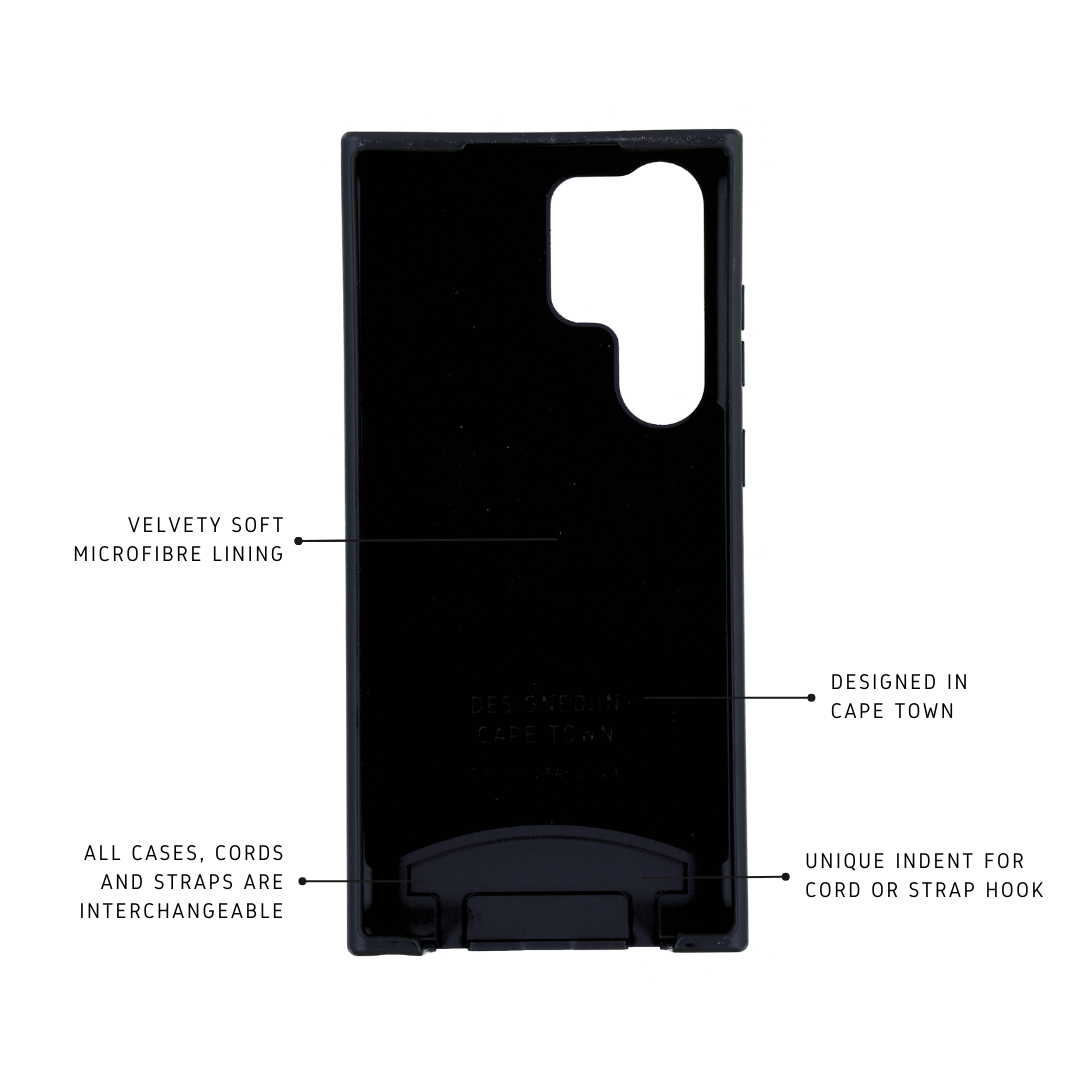 a diagram of a cell phone case with instructions