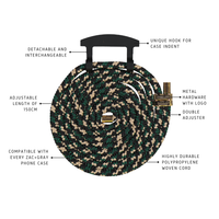 a picture of a green and black round fire hose