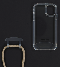 iPhone 11 Pro Max TRANSPARENT CASE + BEACH BRONZE CORD
