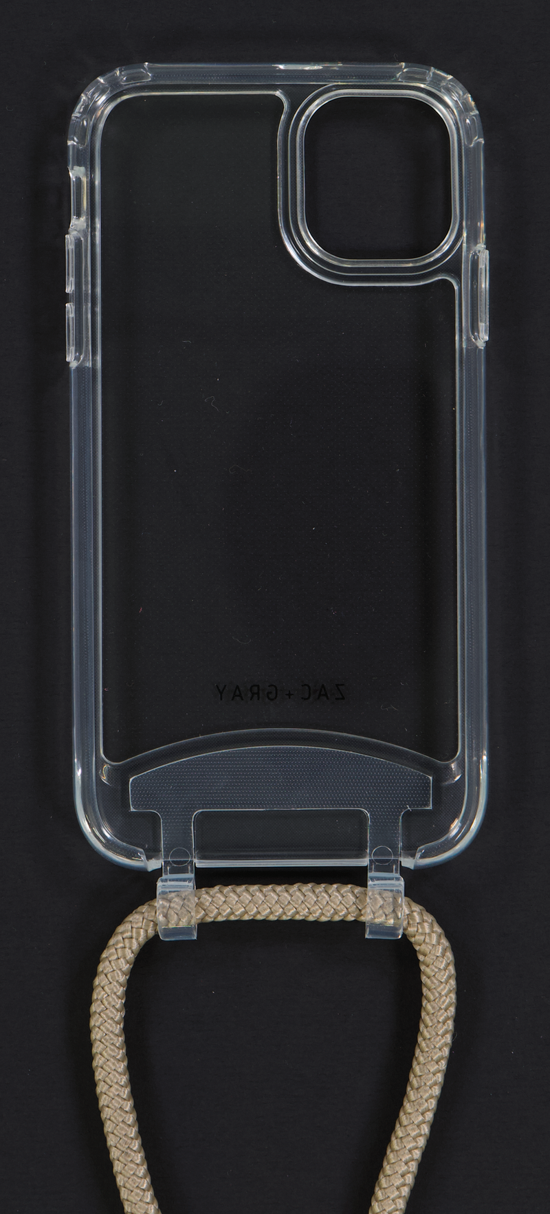iPhone 11 Pro Max TRANSPARENT CASE + BEACH BRONZE CORD