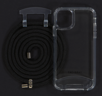 iPhone 11 Pro Max TRANSPARENT CASE + MIDNIGHT BLACK CORD