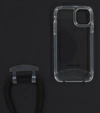 iPhone 11 Pro Max TRANSPARENT CASE + MIDNIGHT BLACK CORD