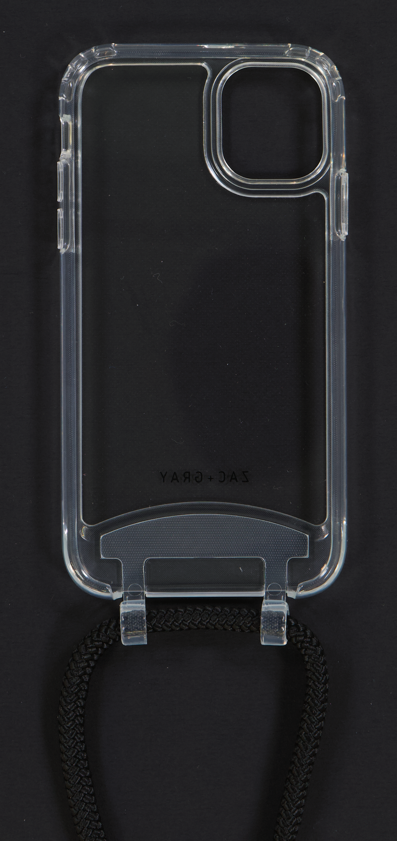 iPhone 11 Pro Max TRANSPARENT CASE + MIDNIGHT BLACK CORD