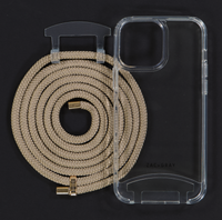 iPhone 12 Pro Max TRANSPARENT CASE + BEACH BRONZE CORD