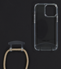 iPhone 12 Pro Max TRANSPARENT CASE + BEACH BRONZE CORD