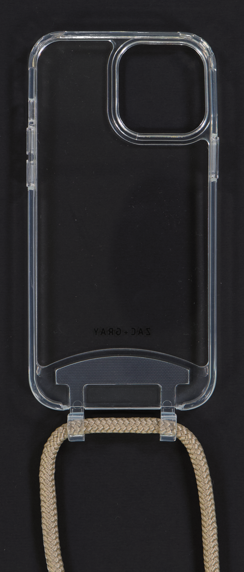 iPhone 12 Pro Max TRANSPARENT CASE + BEACH BRONZE CORD