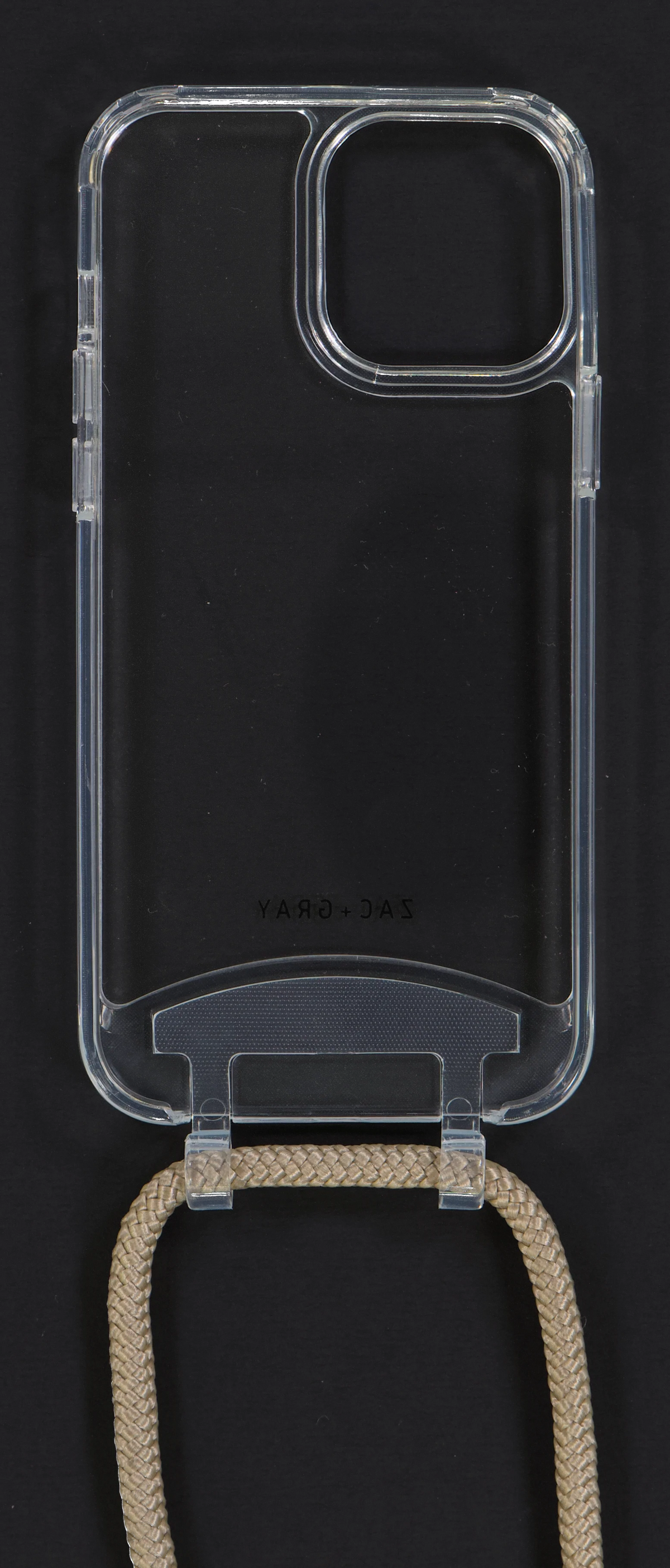 iPhone 13 Mini TRANSPARENT CASE + BEACH BRONZE CORD