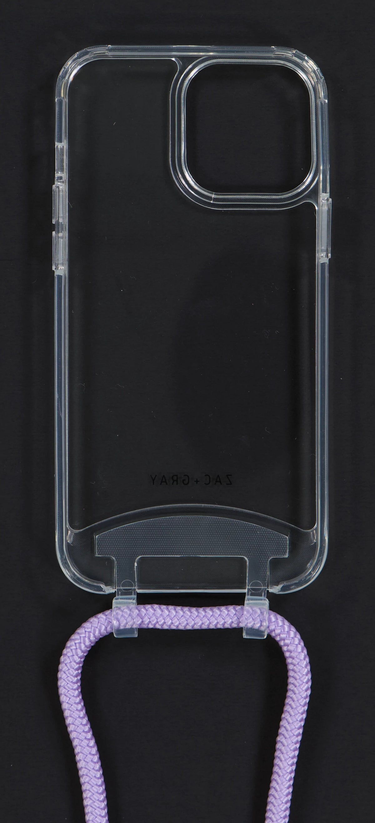 iPhone 13 Mini TRANSPARENT CASE + LAVENDER CORD
