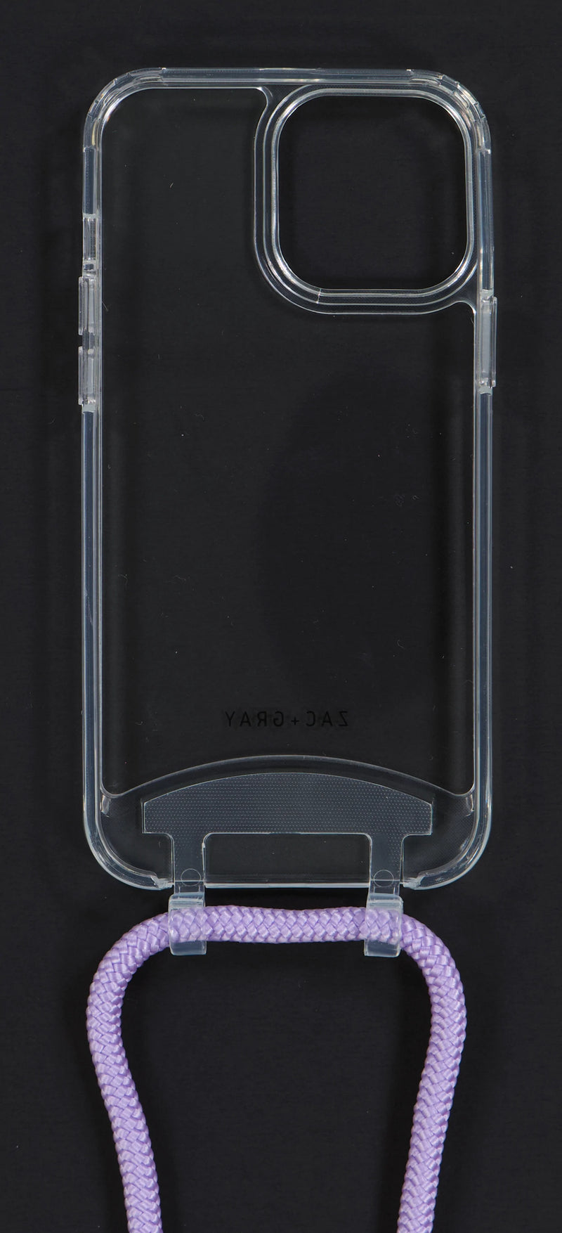 iPhone 13 Mini TRANSPARENT CASE + LAVENDER CORD