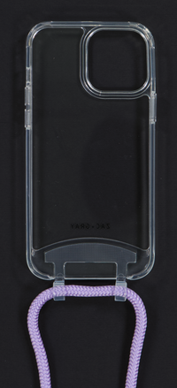 iPhone 14 TRANSPARENT CASE + LAVENDER CORD