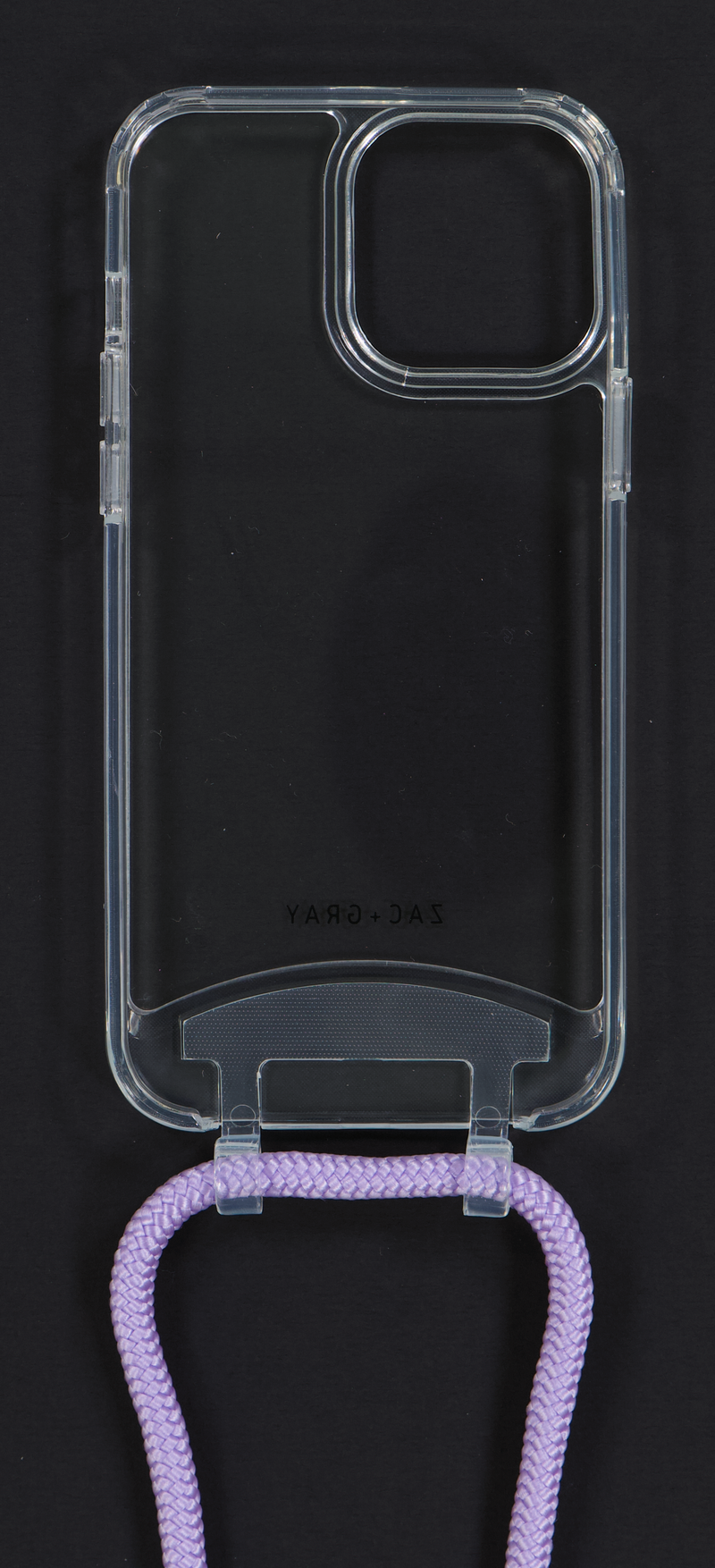 iPhone 14 TRANSPARENT CASE + LAVENDER CORD