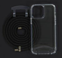iPhone 14 TRANSPARENT CASE + MIDNIGHT BLACK CORD
