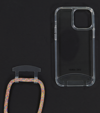 iPhone 13 Pro TRANSPARENT CASE + RAINBOW CORD