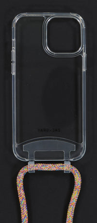 iPhone 13 Mini TRANSPARENT CASE + RAINBOW CORD