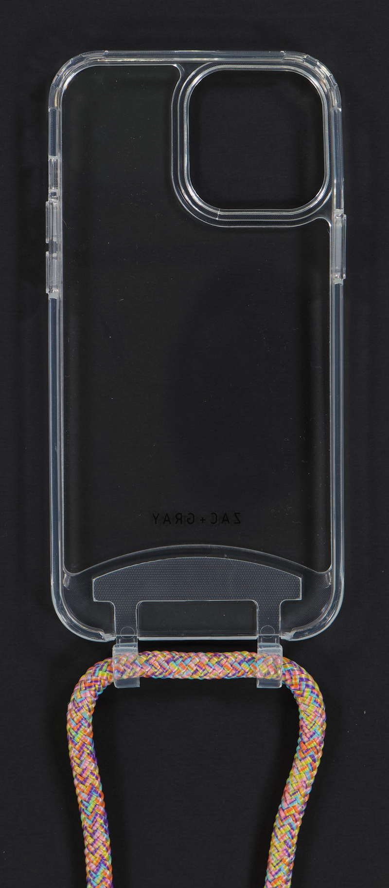 iPhone 13 Pro TRANSPARENT CASE + RAINBOW CORD
