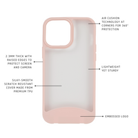 iPhone 12 and iPhone 12 Pro FROSTED ROSÉ PINK CASE