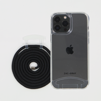 iPhone 13 Pro Max TRANSPARENT CASE + MIDNIGHT BLACK CORD