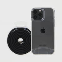 iPhone 13 Pro TRANSPARENT CASE + MIDNIGHT BLACK CORD