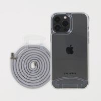 iPhone 12 and iPhone 12 Pro TRANSPARENT CASE + SILVER STORM CORD